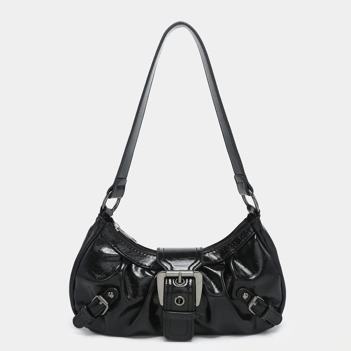Women's Vintage Saddle Bag – Y2K Studded Shoulder Bag-Metro Lane Plaza