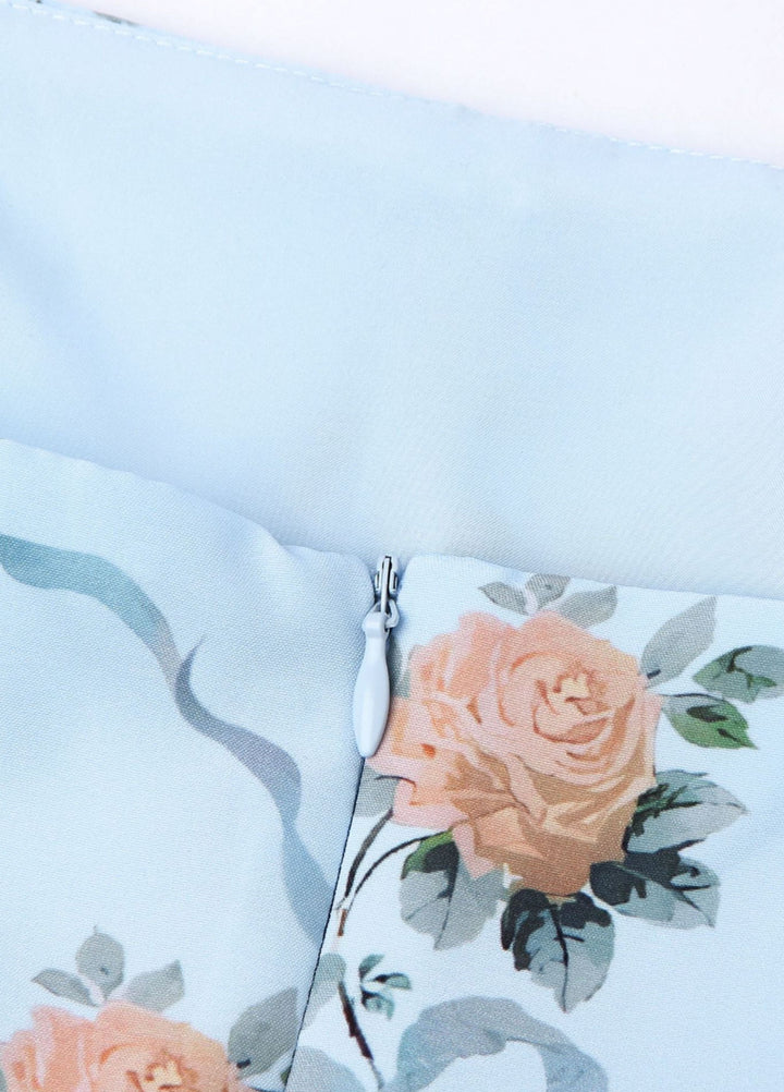 Seraphina | Women's Elegant Floral Midi Dress-Metro Lane Plaza