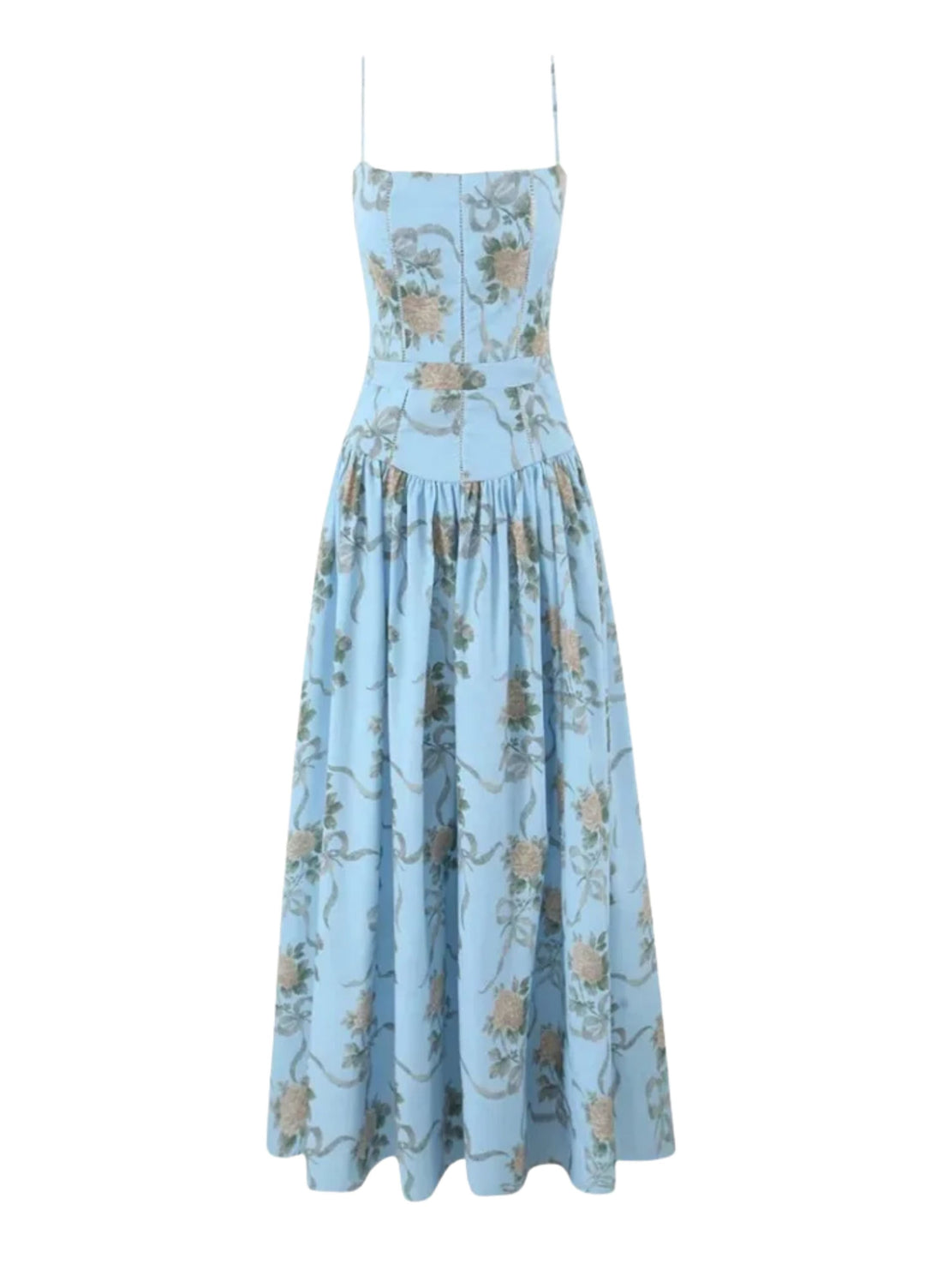 Seraphina | Women's Elegant Floral Midi Dress-Metro Lane Plaza