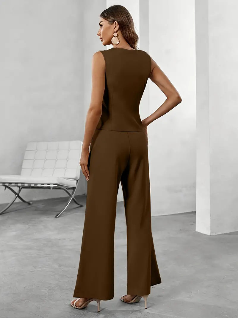 Women's Elegant Tailored Suit Set-Metro Lane Plaza