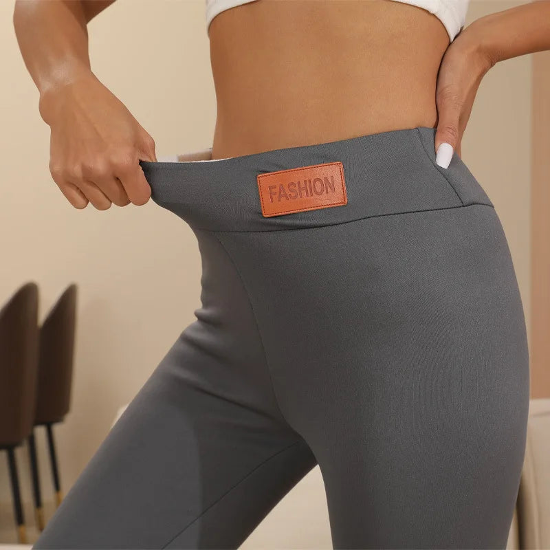 Women's High Waist Thermal Fleece Leggings for Winter Comfort
