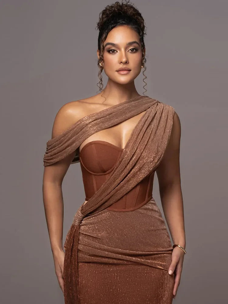 Women's Luxe Statement Dress-Metro Lane Plaza