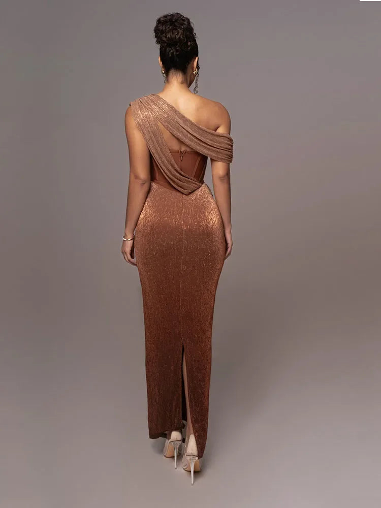Women's Luxe Statement Dress-Metro Lane Plaza