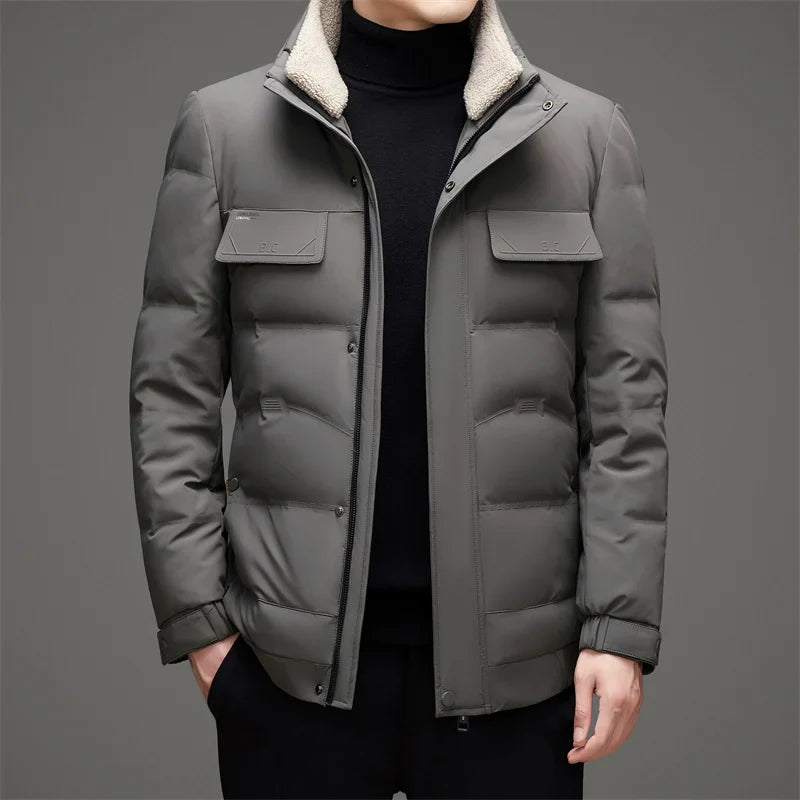 Men's Down Jacket - Stylish and Warm Winter Outerwear-Metro Lane Plaza