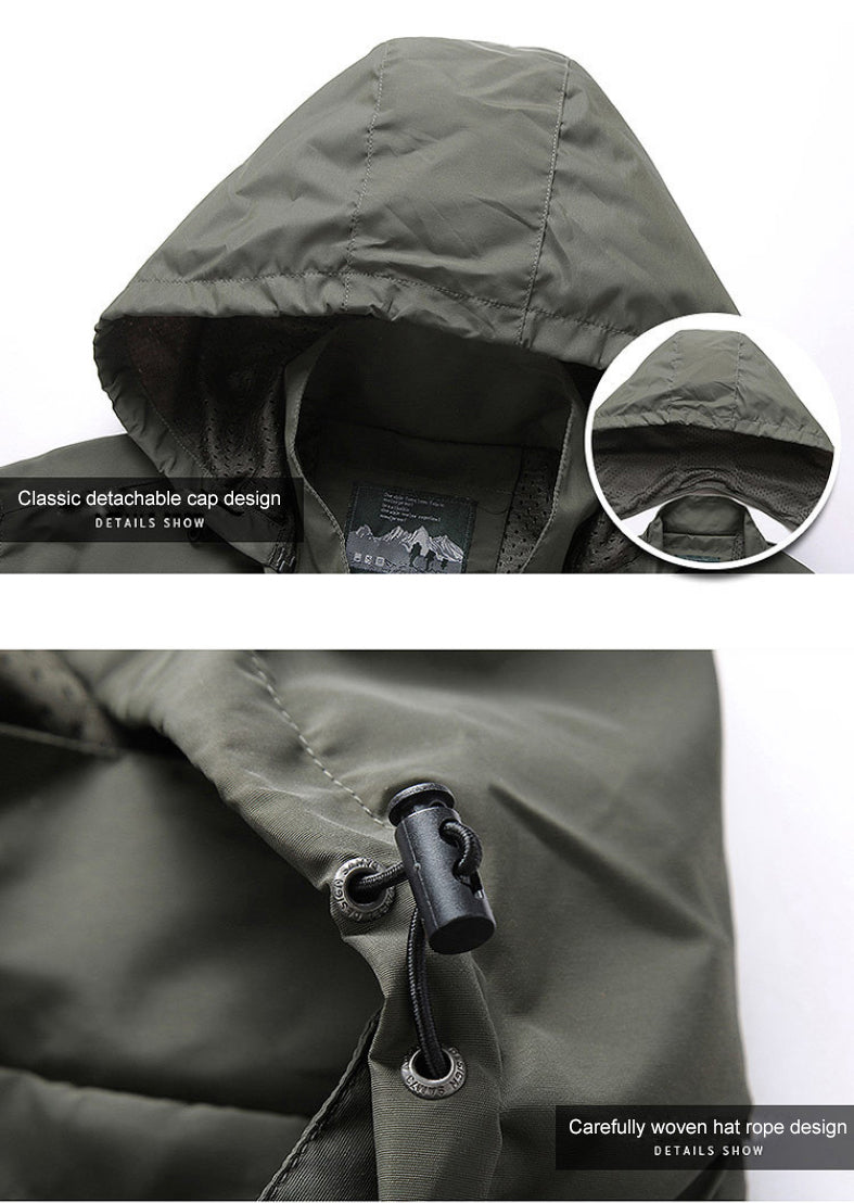 Casaco casual com capuz para homem