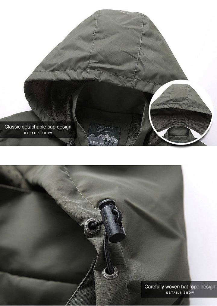 Casaco casual com capuz para homem