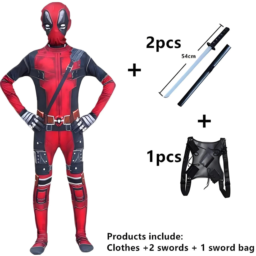 Deadpool-kostume i høj kvalitet til børn til halloween og cosplay