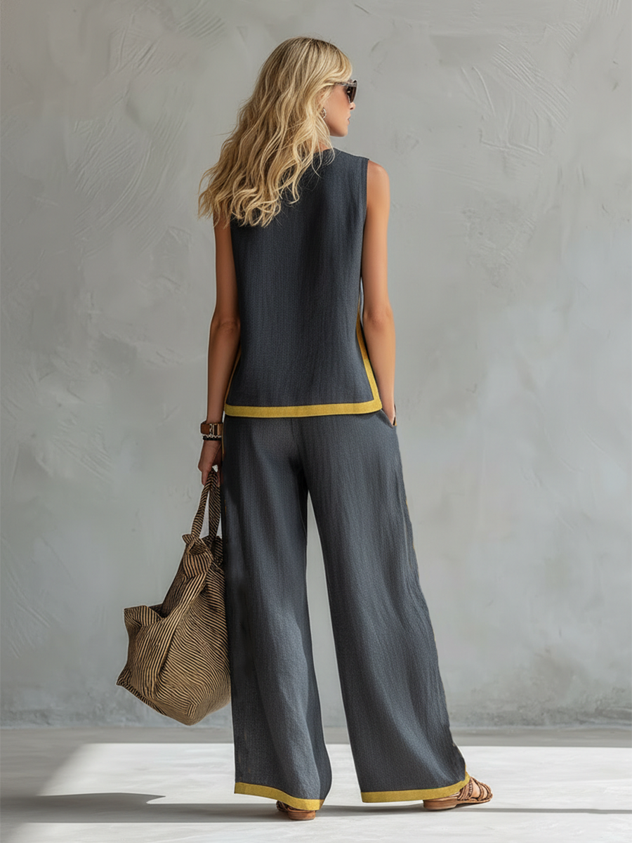Zoe | Women's Elegant Casual Two-Piece Outfit-Metro Lane Plaza
