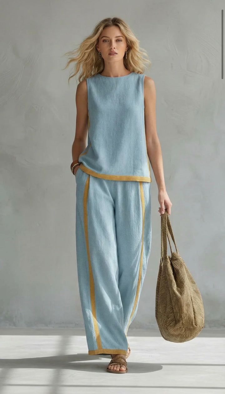 Zoe | Women's Elegant Casual Two-Piece Outfit-Metro Lane Plaza