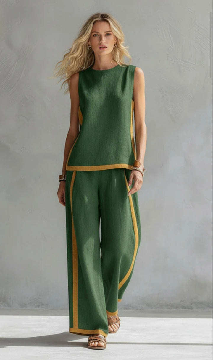Zoe | Women's Elegant Casual Two-Piece Outfit-Metro Lane Plaza