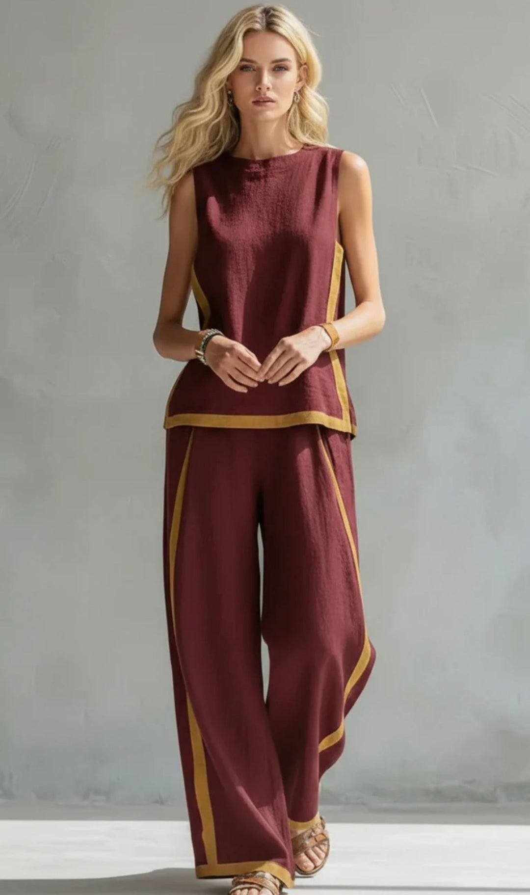 Zoe | Women's Elegant Casual Two-Piece Outfit-Metro Lane Plaza