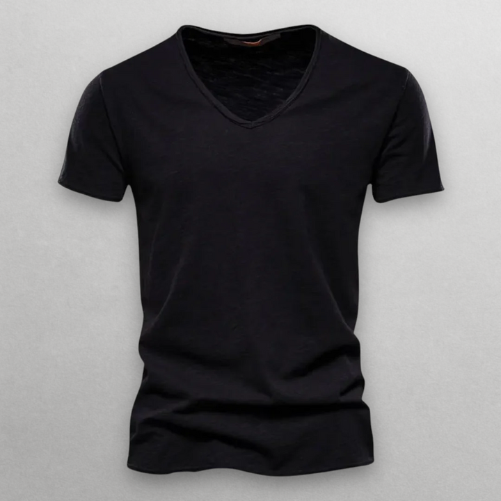 Men's Cotton Slim Fit V-Neck T-Shirt – Comfortable and Stylish-Metro Lane Plaza