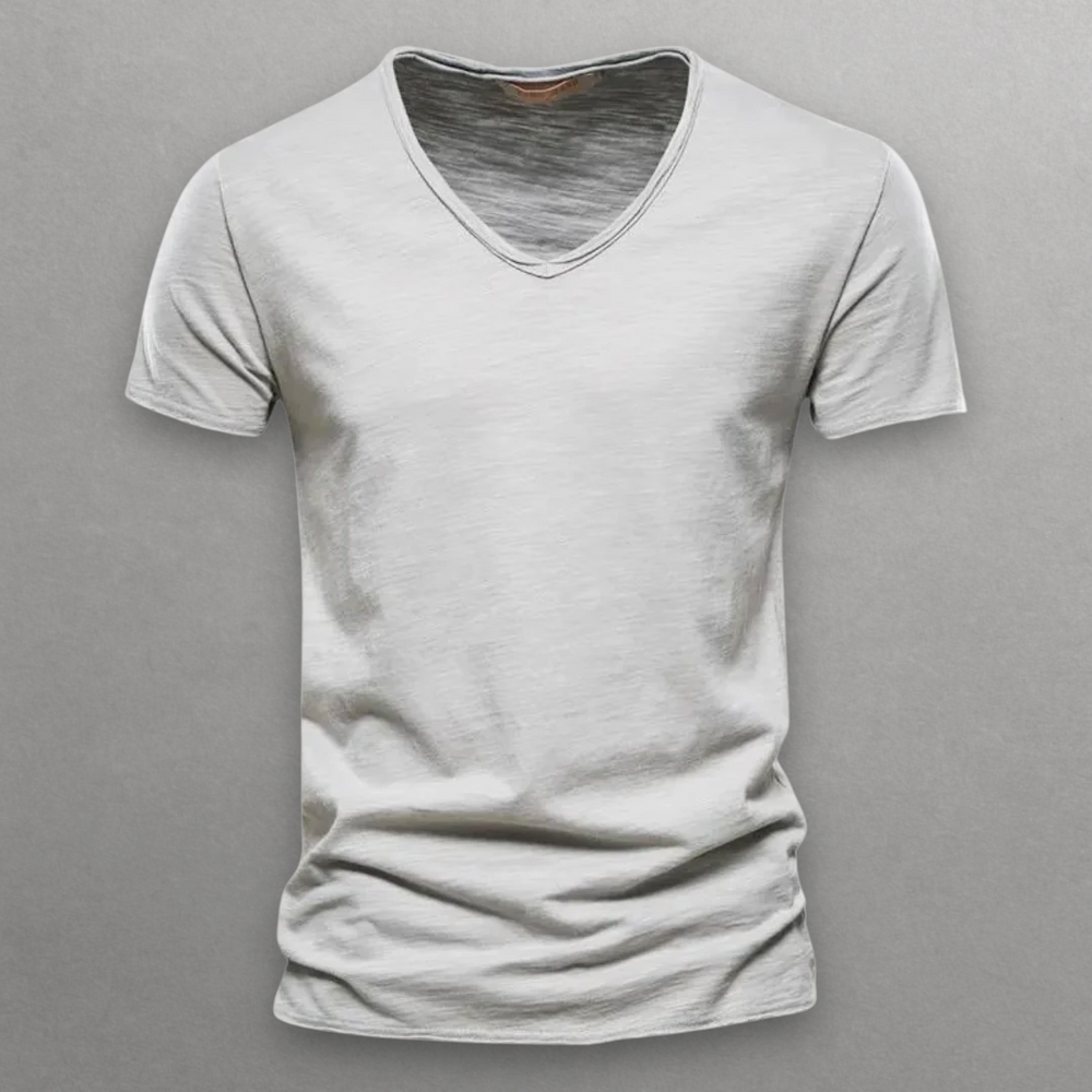 Men's Cotton Slim Fit V-Neck T-Shirt – Comfortable and Stylish-Metro Lane Plaza