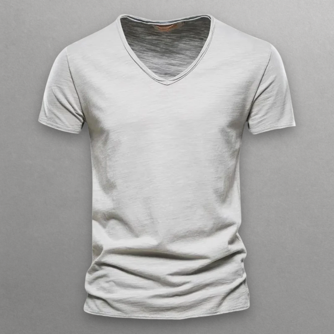 Men's Cotton Slim Fit V-Neck T-Shirt – Comfortable and Stylish-Metro Lane Plaza