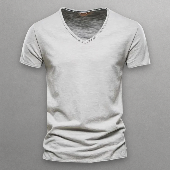 Men's Cotton Slim Fit V-Neck T-Shirt – Comfortable and Stylish-Metro Lane Plaza