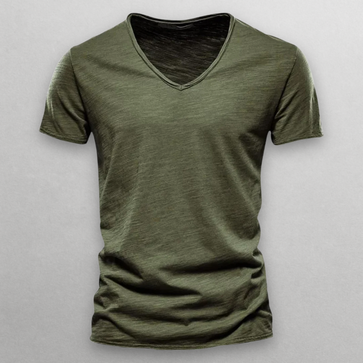 Men's Cotton Slim Fit V-Neck T-Shirt – Comfortable and Stylish-Metro Lane Plaza