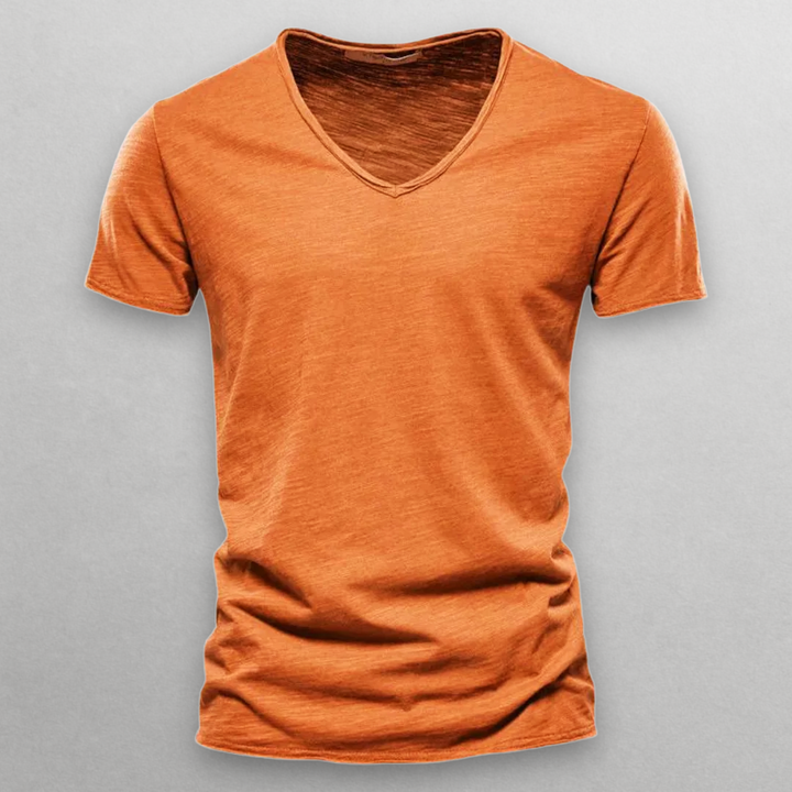 Men's Cotton Slim Fit V-Neck T-Shirt – Comfortable and Stylish-Metro Lane Plaza
