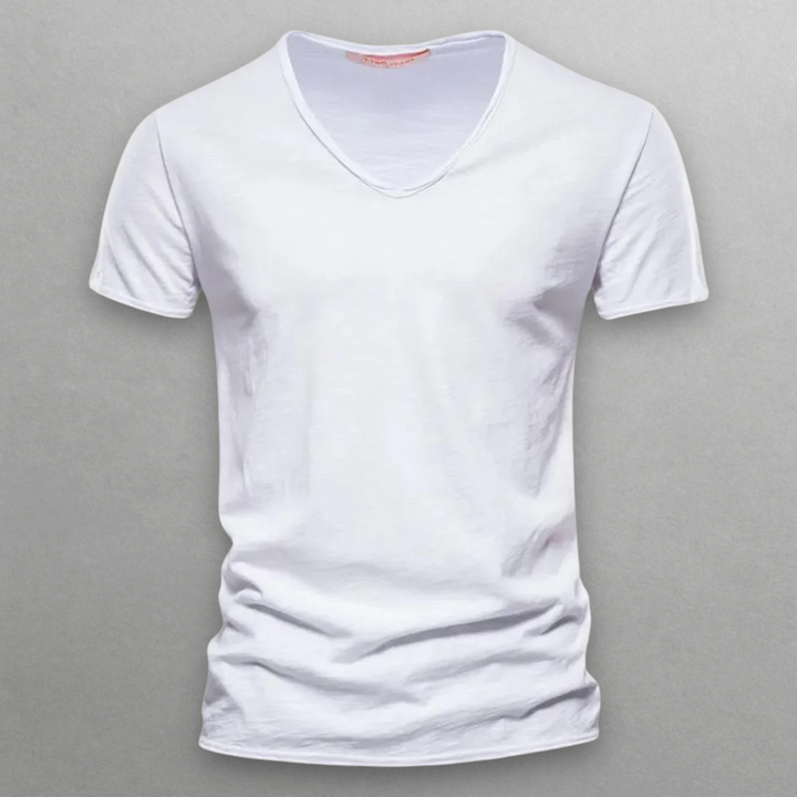 Men's Cotton Slim Fit V-Neck T-Shirt – Comfortable and Stylish-Metro Lane Plaza
