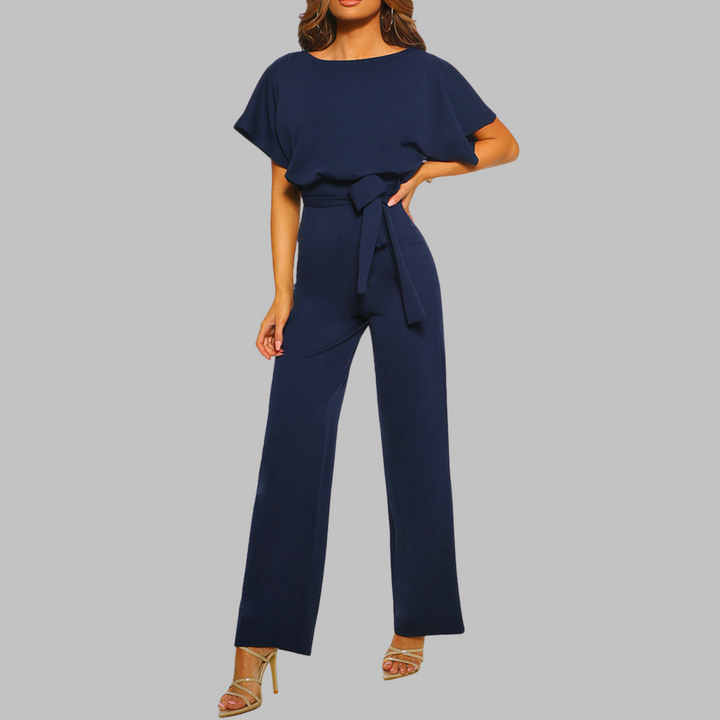 Nova | Women's Belted Wide-Leg Elegant Jumpsuit-Metro Lane Plaza