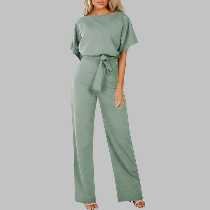 Nova | Women's Belted Wide-Leg Elegant Jumpsuit-Metro Lane Plaza