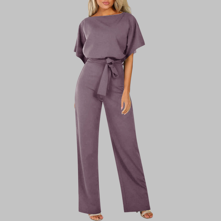 Nova | Women's Belted Wide-Leg Elegant Jumpsuit-Metro Lane Plaza
