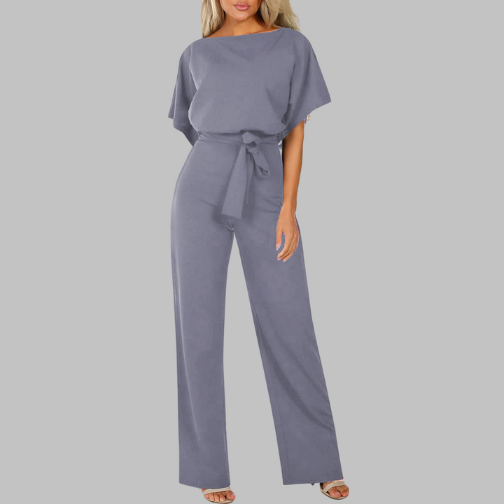 Nova | Women's Belted Wide-Leg Elegant Jumpsuit-Metro Lane Plaza