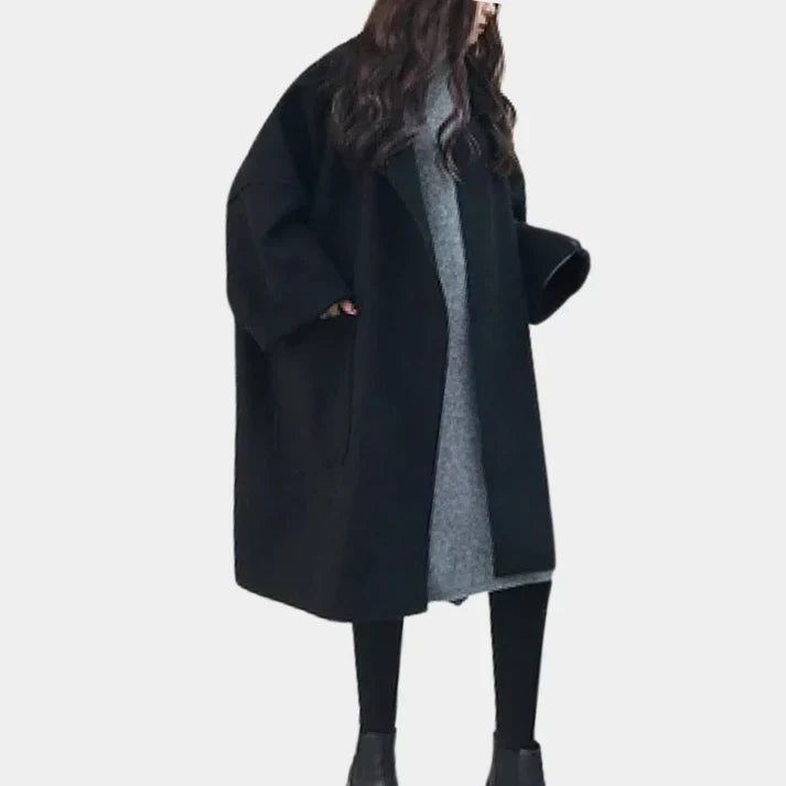 Amelia | Women's Stylish Relaxed Oversized Trench Coat-Metro Lane Plaza