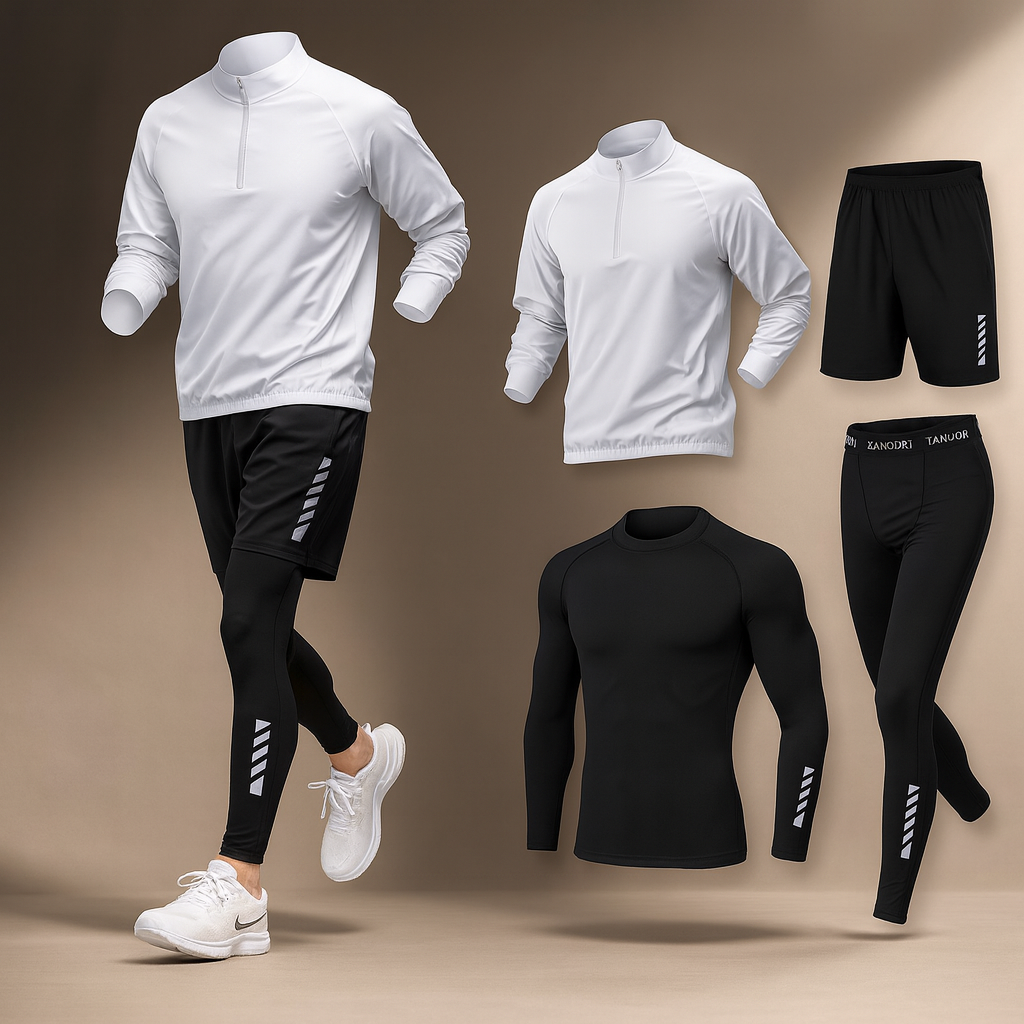 Jaxon | Men's Lightweight Flexible Stylish 4-Piece Training Set-Metro Lane Plaza