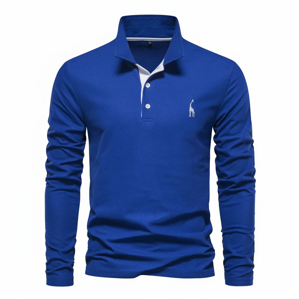 James | Men's Slim Fit Long Sleeve Polo Shirt