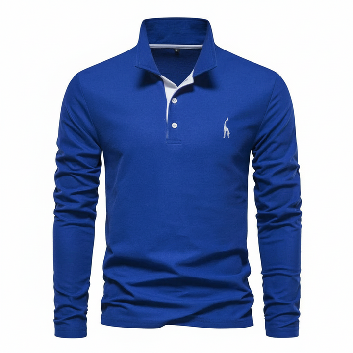 James | Men's Slim Fit Long Sleeve Polo Shirt