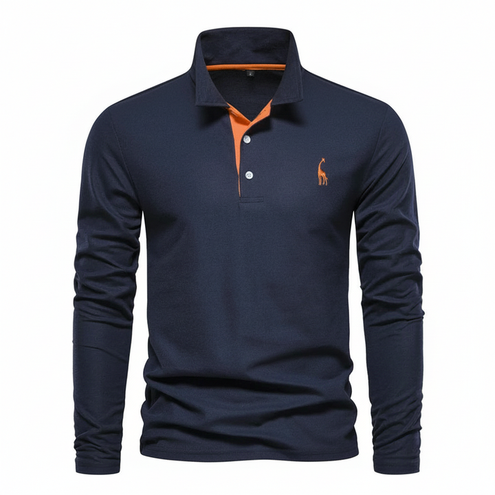 James | Men's Slim Fit Long Sleeve Polo Shirt