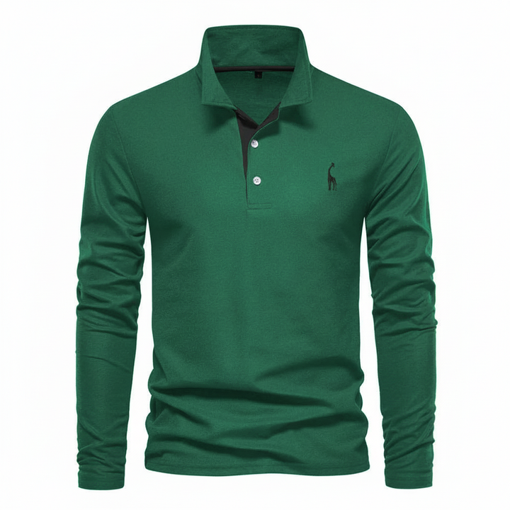 James | Men's Slim Fit Long Sleeve Polo Shirt