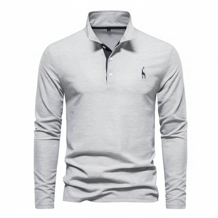 James | Men's Slim Fit Long Sleeve Polo Shirt