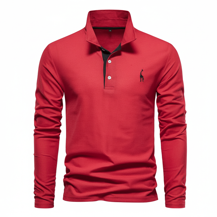 James | Men's Slim Fit Long Sleeve Polo Shirt