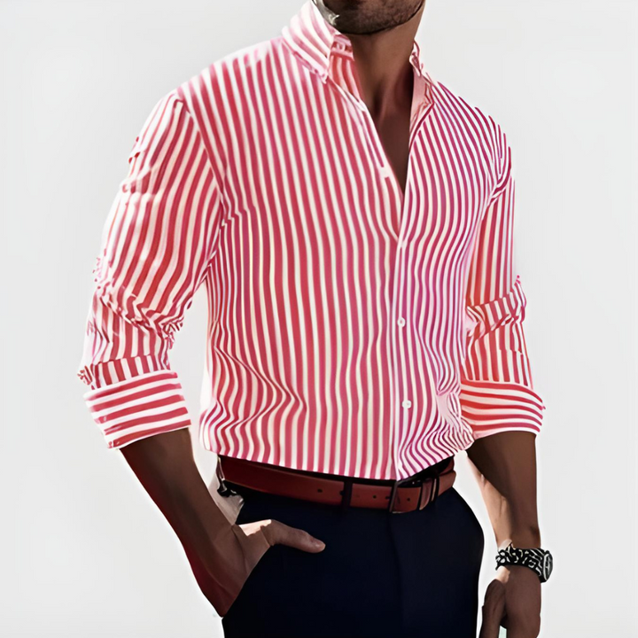 Hudson | Men's Casual Button-Up Shirt-Metro Lane Plaza