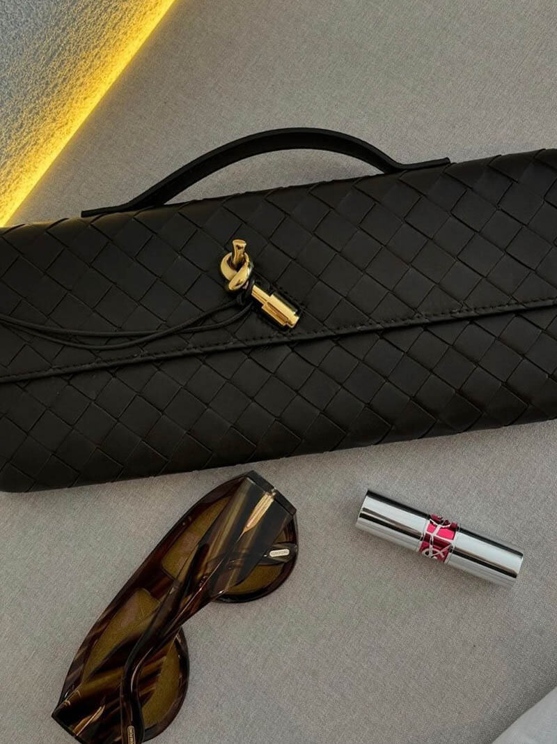 Sophia | Women's Woven Design Handbag with Gold Clasp - Compact & Elegant-Metro Lane Plaza
