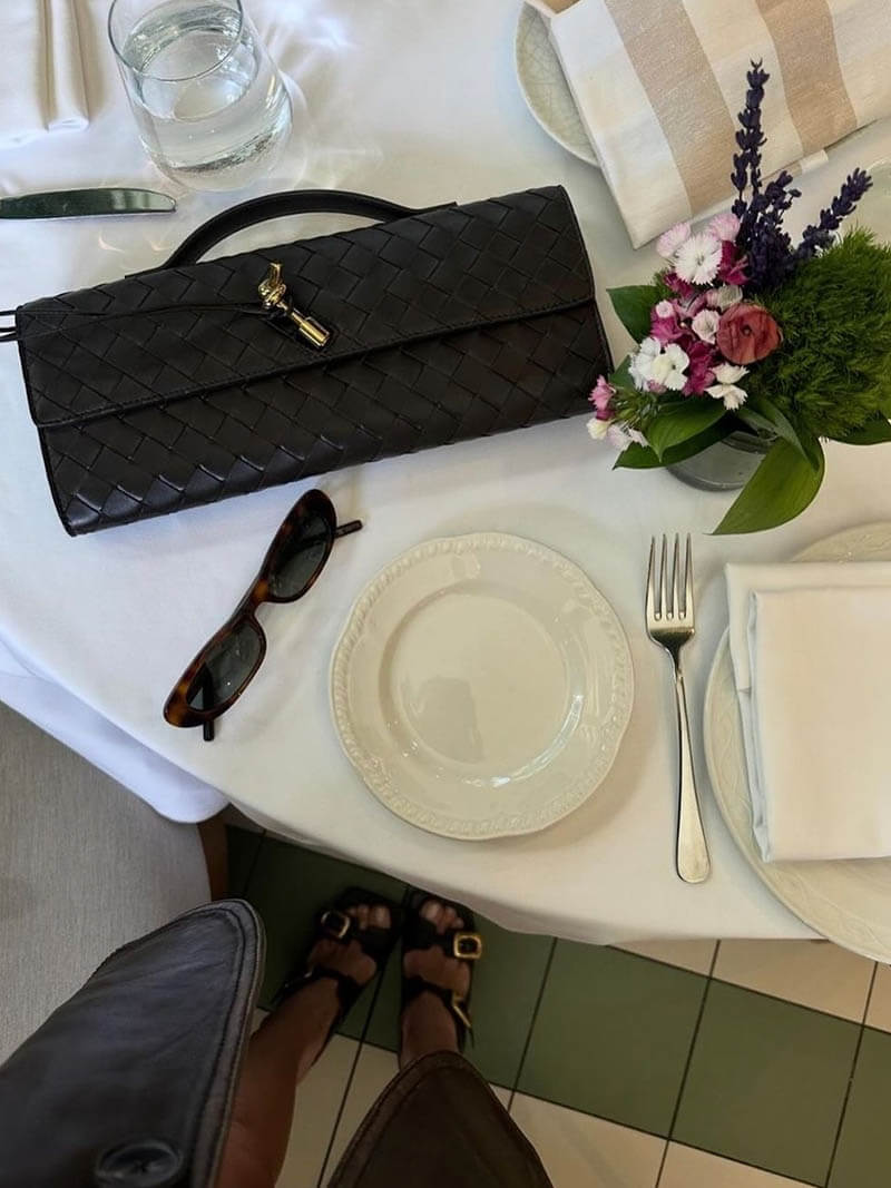 Sophia | Women's Woven Design Handbag with Gold Clasp - Compact & Elegant-Metro Lane Plaza