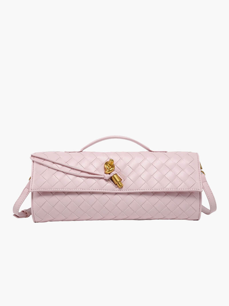 Sophia | Women's Woven Design Handbag with Gold Clasp - Compact & Elegant-Metro Lane Plaza