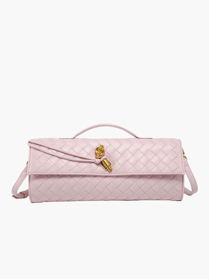 Sophia | Women's Woven Design Handbag with Gold Clasp - Compact & Elegant-Metro Lane Plaza