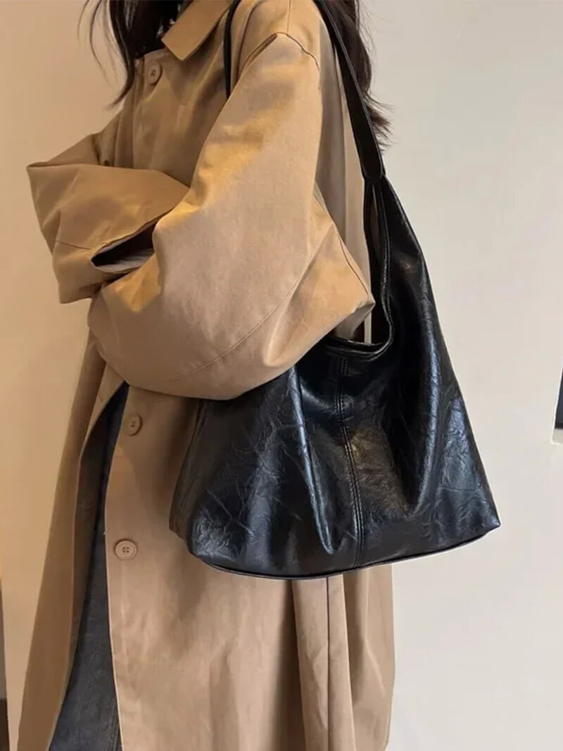 Leather Shoulder Bag | Women's Minimalist High-Quality Leather Design-Metro Lane Plaza