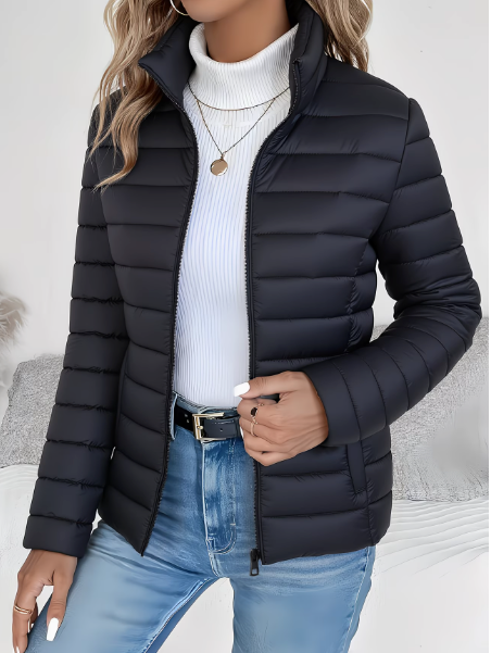Evie | Women's Elegant Lightweight Quilted Puffer Jacket-Metro Lane Plaza