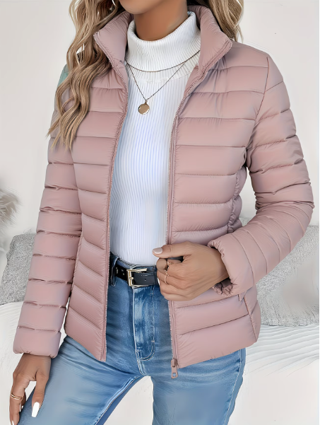 Evie | Women's Elegant Lightweight Quilted Puffer Jacket-Metro Lane Plaza