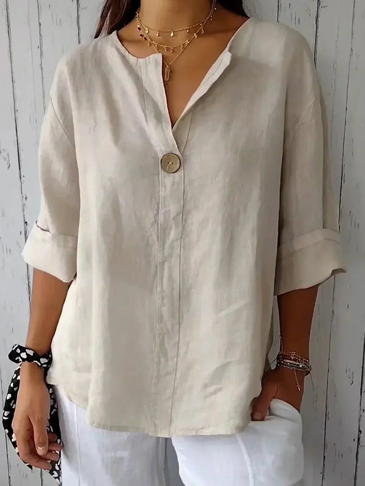 Charlotte | Women's Versatile V-Neck Sleeve Blouse-Metro Lane Plaza