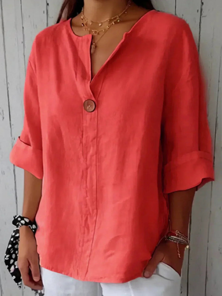 Charlotte | Women's Versatile V-Neck Sleeve Blouse-Metro Lane Plaza