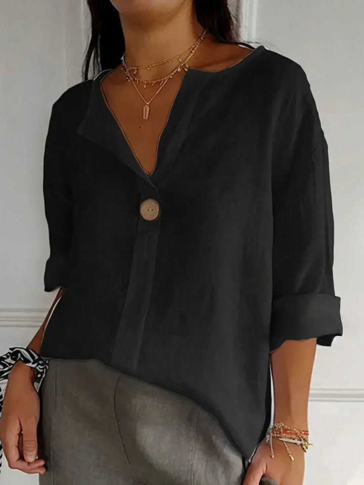 Charlotte | Women's Versatile V-Neck Sleeve Blouse-Metro Lane Plaza