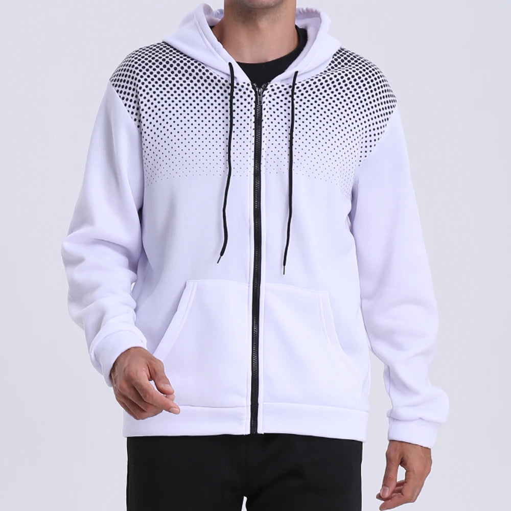 Michael | Men's Soft Breathable Zip-Up Hooded Jacket-Metro Lane Plaza