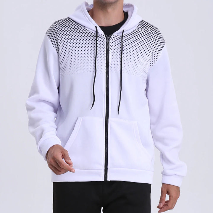 Michael | Men's Soft Breathable Zip-Up Hooded Jacket-Metro Lane Plaza
