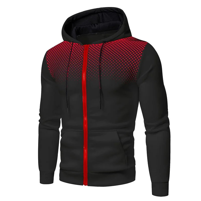 Michael | Men's Soft Breathable Zip-Up Hooded Jacket-Metro Lane Plaza