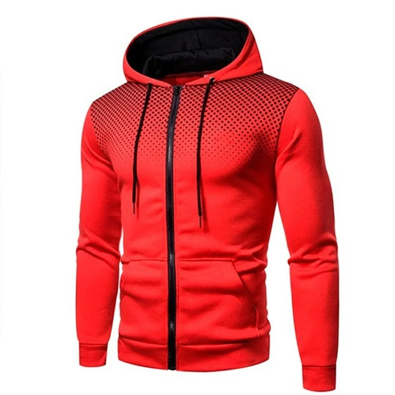 Michael | Men's Soft Breathable Zip-Up Hooded Jacket-Metro Lane Plaza
