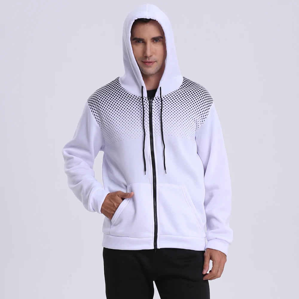 Michael | Men's Soft Breathable Zip-Up Hooded Jacket-Metro Lane Plaza